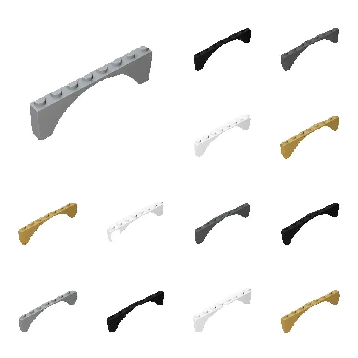 10pcs MOC brick arch 1x8x2 building block high compatibility 3308 16577 assembled particle children's toy