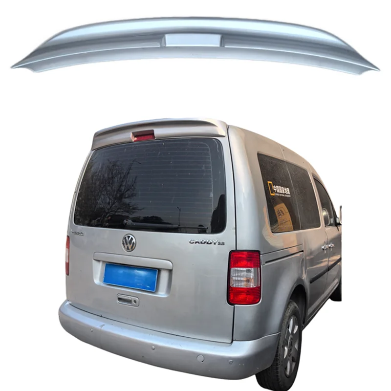 Für VW Volkswagen Caddy Dachspoiler MK2 2003 - 2015 Heckklappenflügel Hochwertiges ABS Glänzend Schwarz Carbon-Look Karosserie-Kit Abdeckung