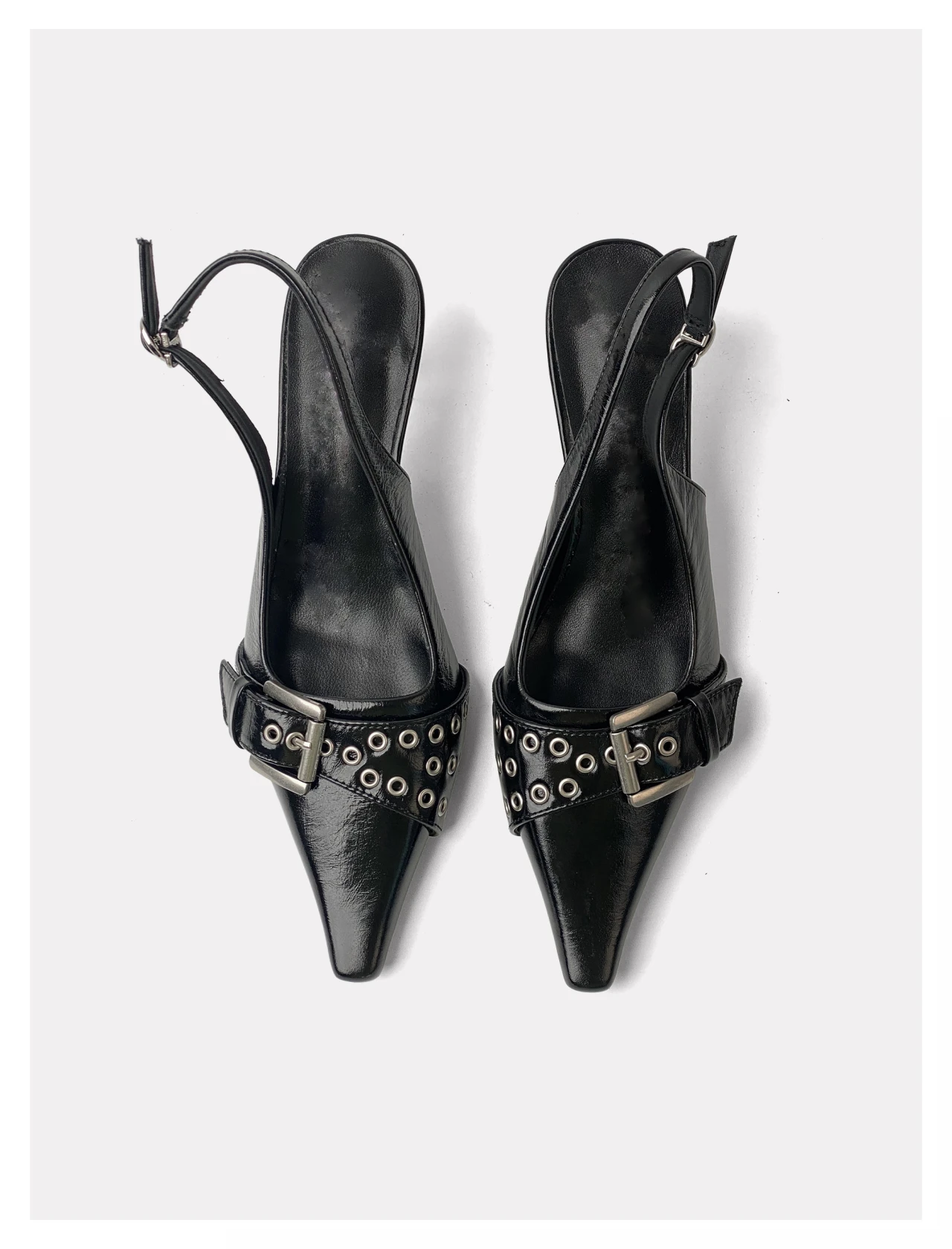 French-style Thin-heel Pointed-toe High Heel Closed-toe Sandals, Early Fall 2026 New Black Elegant Socialite Shoes