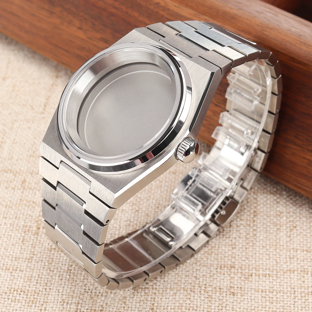

40mm Men's Watch Cases Sapphire Crystal For PRX Super Player NH35 NH36 NH38/34 NH70 NH72 Movement 316L Stainless Steel Mod Parts