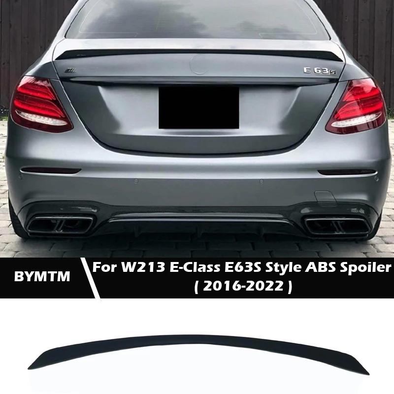 

E63S Style ABS Black Car Trunks Spoiler tail For BENZ E Class W213 E260L E300L 4Door 2016-2022