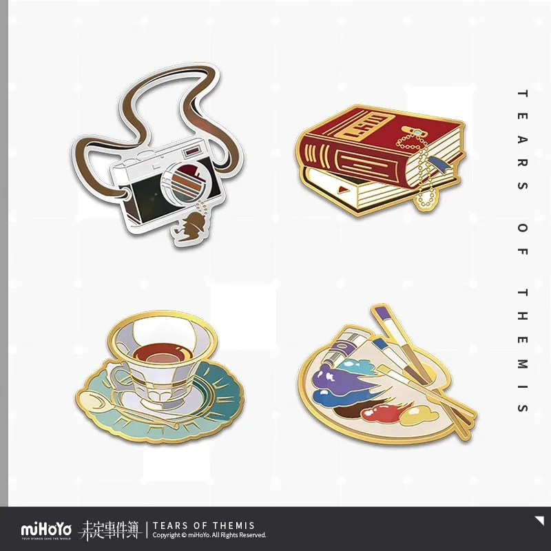 公式本物のtearsofthemisコレクションシリーズ記念メタルバッジ第7ラウンドmihoyoアニメ周辺ギフト