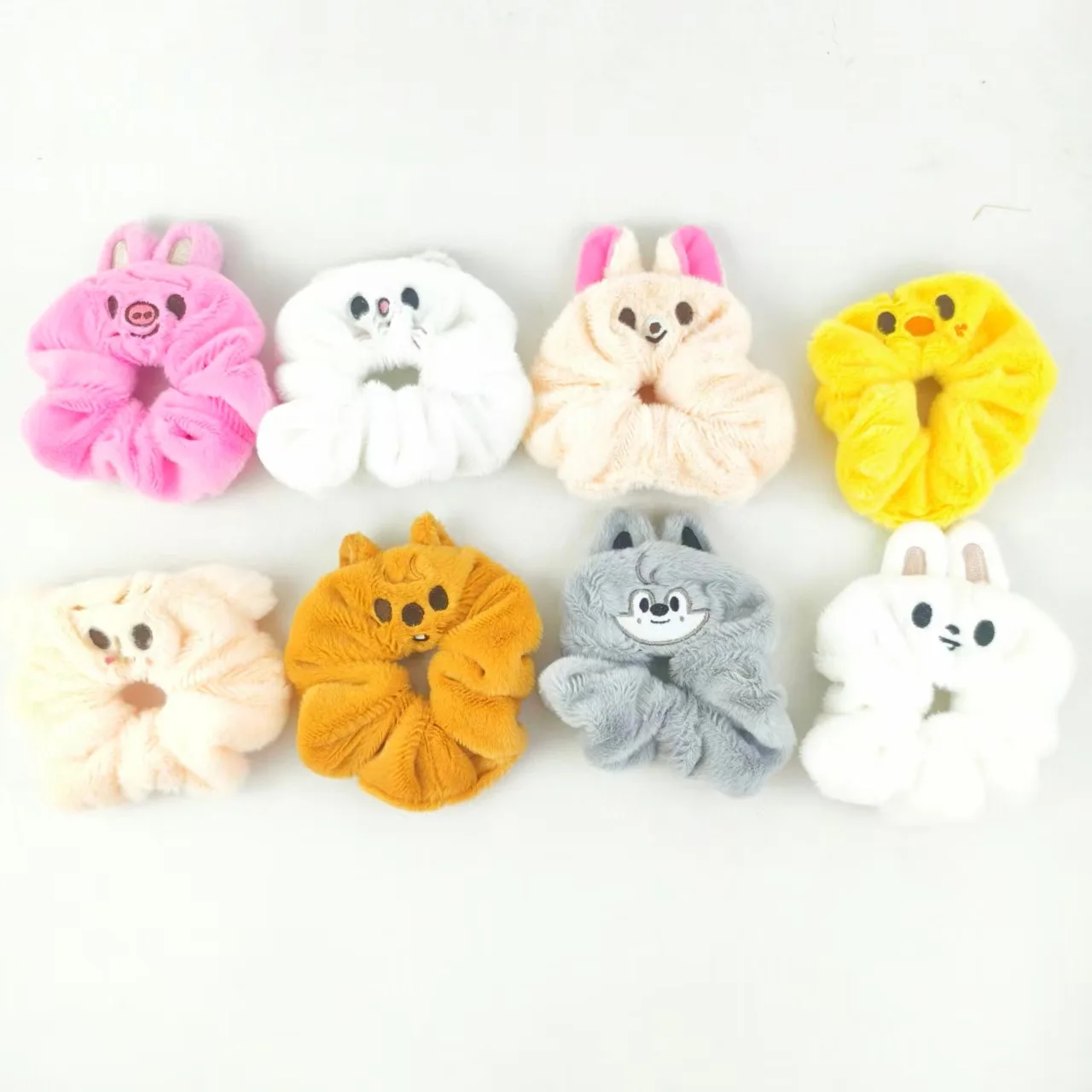 

Stray KidsSTRAY Li Longfu Fangcan Large Intestine Hairbands sKZOO Cartoon Embroidery Rabbit Hair Rope Japanese Korean Wind Rope