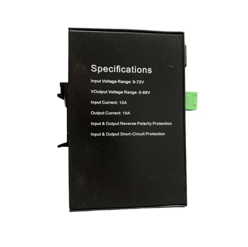 DIN-rail Mount 10A Manually Adjustable Output Voltage Adjustment Synchronous Buck-Boost Converter Module