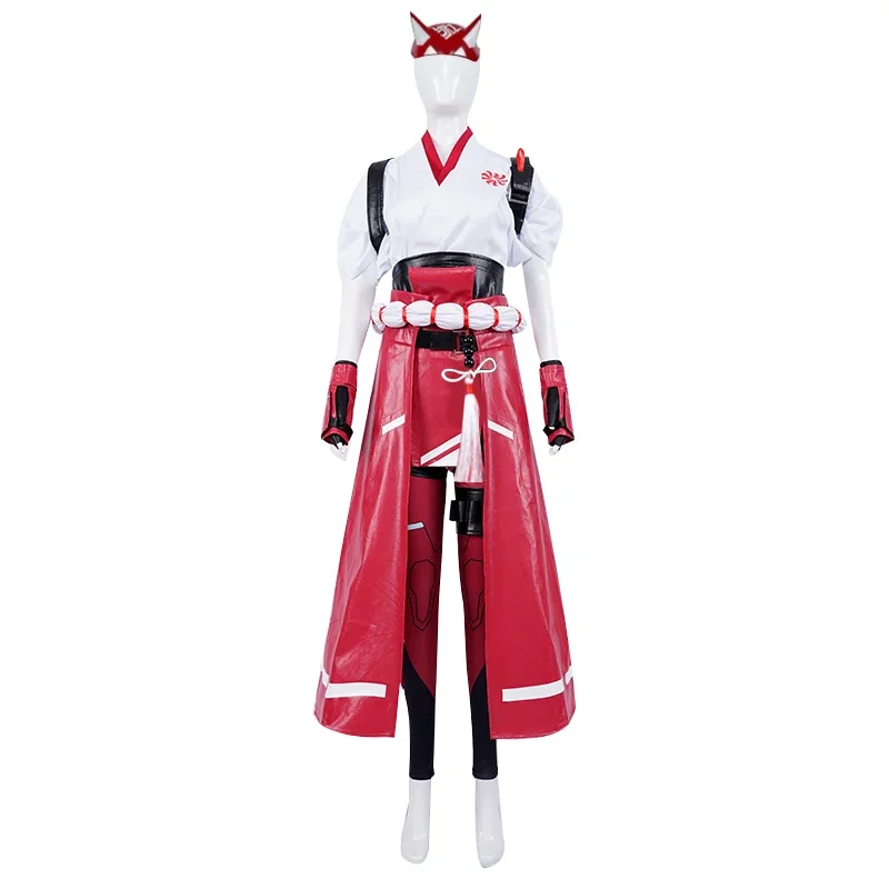 Overwatch 2 Kiriko Cosplay Figurino Feminino, Anime Kimono, Peruca, Conjunto Completo de Meninas, Fox Mask, Headband, Adereços, Roupas Femininas de Halloween, Jogo