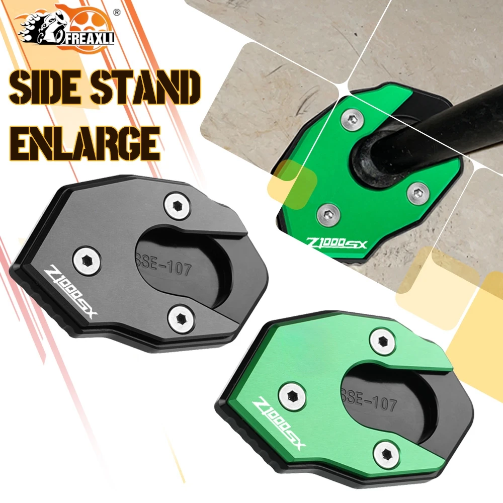 

FOR KAWASAKI Z1000 Z1000SX Z 1000 SX 2010 2011-2021 Motorcycle Kickstand side Stand Plate Foot Support 2020 2019 2018 2017 2016