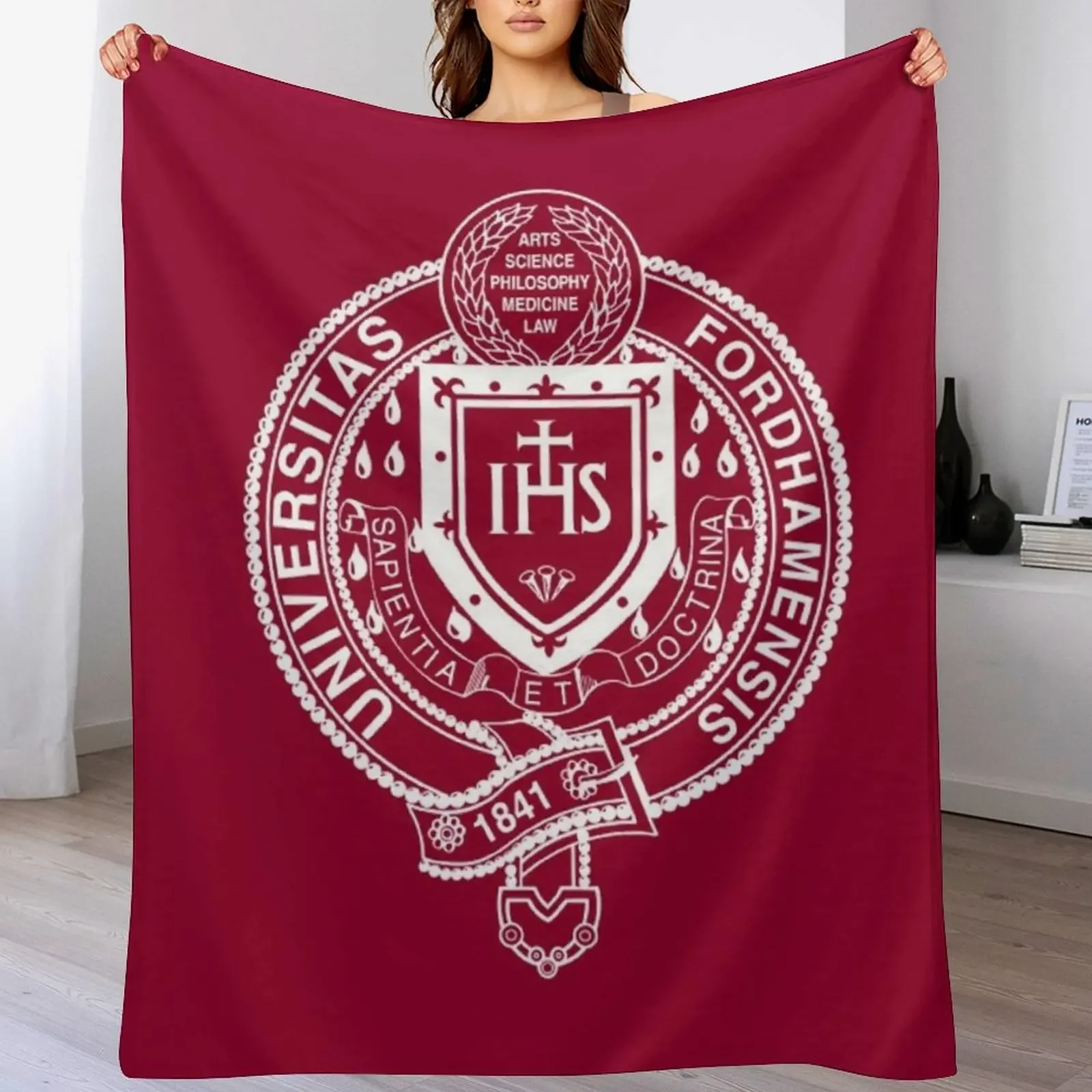 

Fordham University Throw Blanket Ultra Plush Cozy Blanket for Napping Sleeping