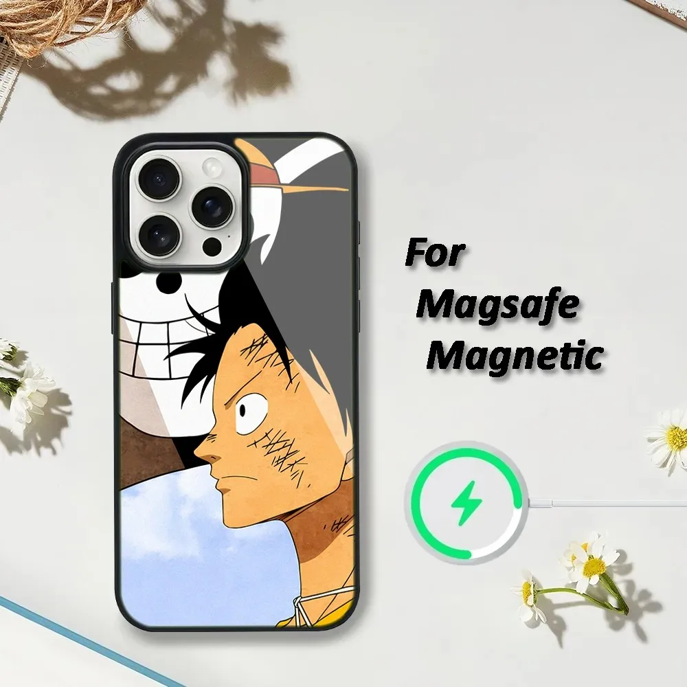 L-Luffy Anime One P-Piece  Phone Case For iPhone 15,14,13,12,11 Pro Max Plus Cases Wireless Charging