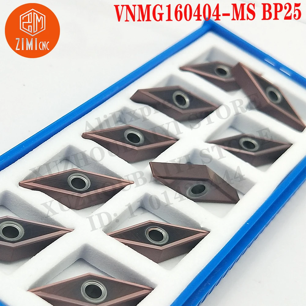VNMG160404-MS BP25 internal steel parts Processing Metal Lathe Tools Blade CNC Tool Turning Tools VNMG 160404 mechanical Inserts