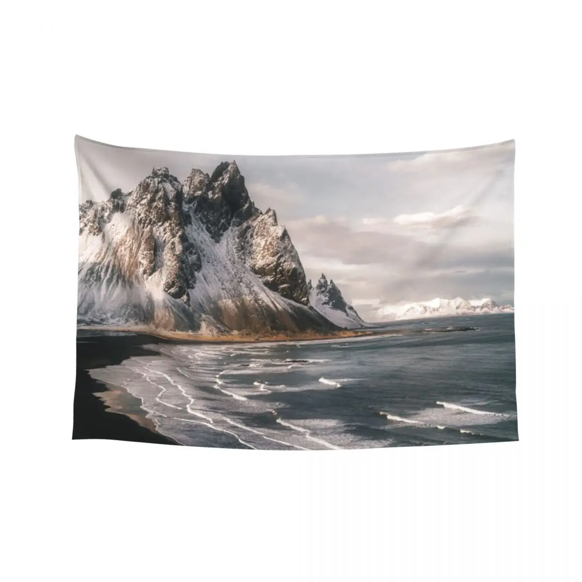 

Stokksnes Icelandic Mountain Beach Sunset - Landscape Photography Tapestry Bedroom Decoration Living Room Decoration Tapestry