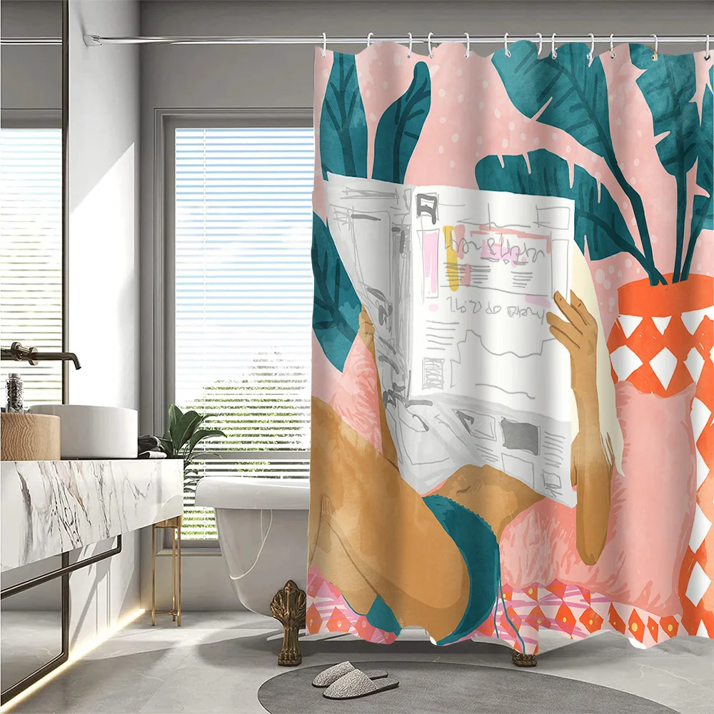 

1/4 креативные домашние занавески для ванной комнаты, украшение на сиденье унитаза, ковер для занавески для душа, занавеска для душа с ковром и чехлом для унитаза