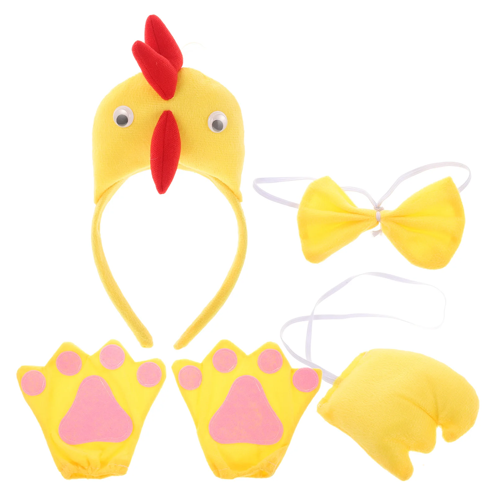 1 Set Küken Stirnband Schwanz Prop Niedlichen Tier Cosplay Zubehör Für Kinder Party Festival Weihnachten Dekor Leichtes Haarband