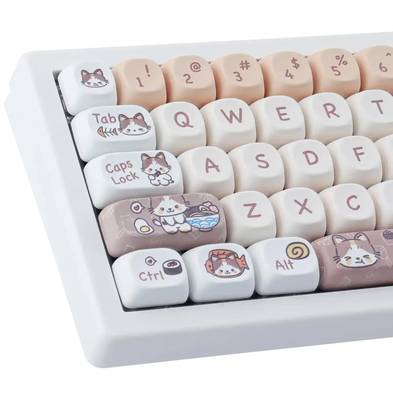 PBT Cute Dye-Sublimation Keycaps MOAProfle Mechanical Keyboard Keycaps High-end customization for Mechanical Keyboards