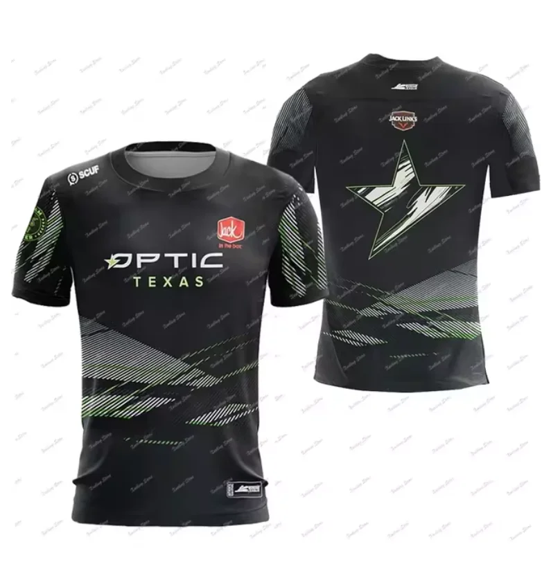 

O-UR men's short sleeved T-shirt, esports fashion, 3D printing, casual quick drying, summer, 2024