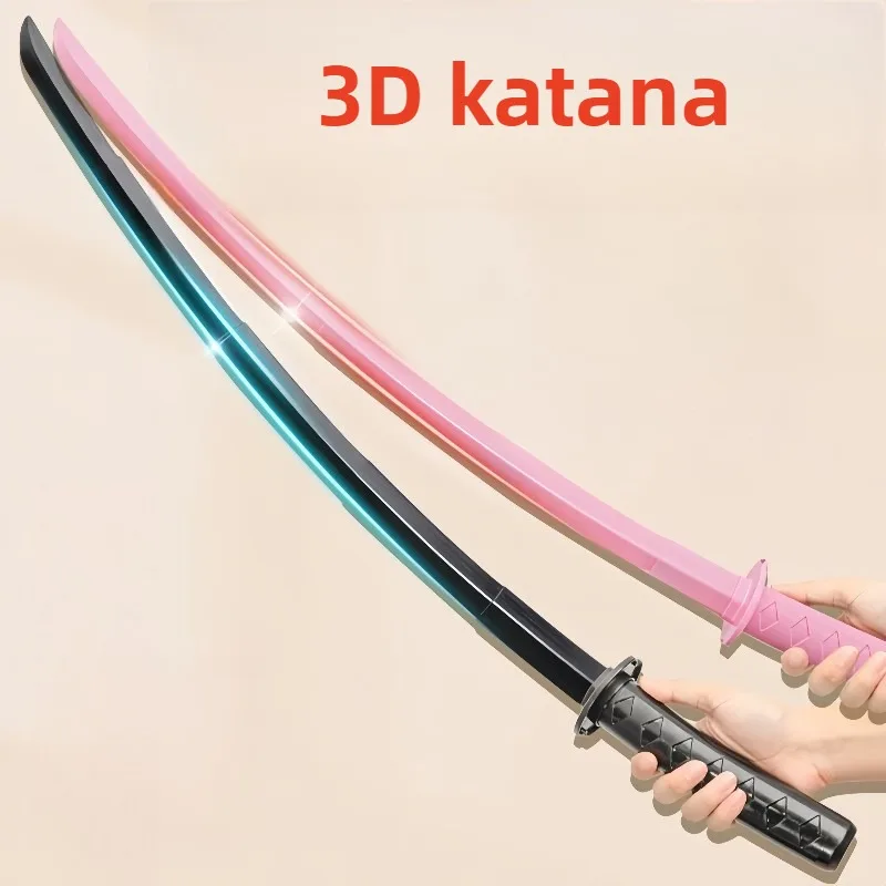3D Gravity Knife Retractable Katana Portable Decompression Creative Retractable Samurai Sword Toy Gifts Role Playing Photo Props