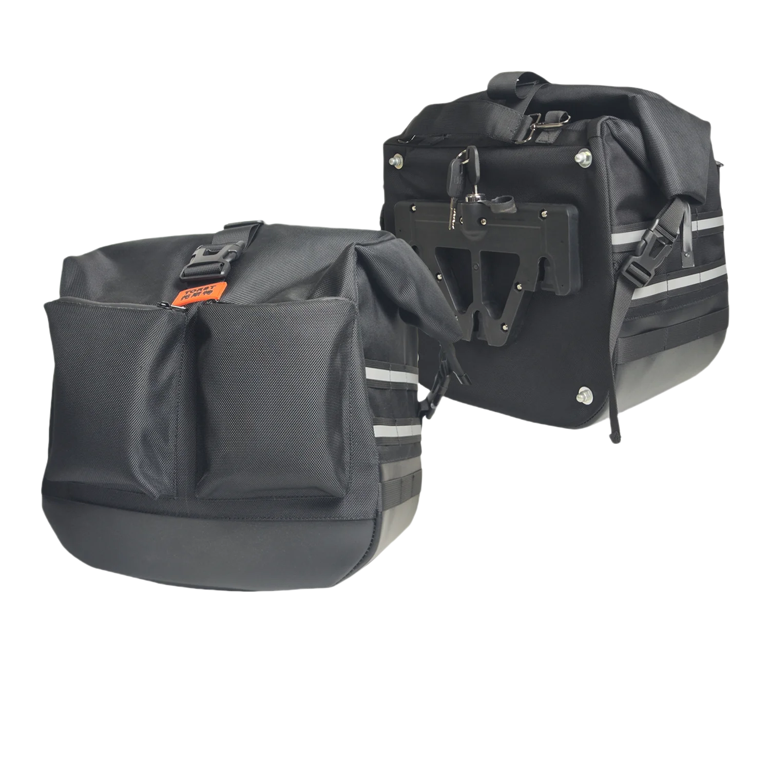 

Benda Jinjira 350NEO Saddle Bag Canvas Edge Trunk Bag with Toe Cover Helmet Storage Luggage Side Bag Hanging Accessory Bag