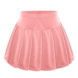 3-16Yrs Girls New All-Match Pleated Children's Summer Skirt With Inner Safety Pants Korean Skirt Shorts Tennis Sports Skirts