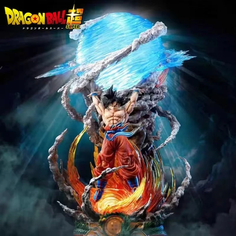 

25cm Dragon Ball Anime Spirit Bomb Sou Goku Action Figure Super Saiya Pvc Model Statue Doll Collection Decoration Toys Gift