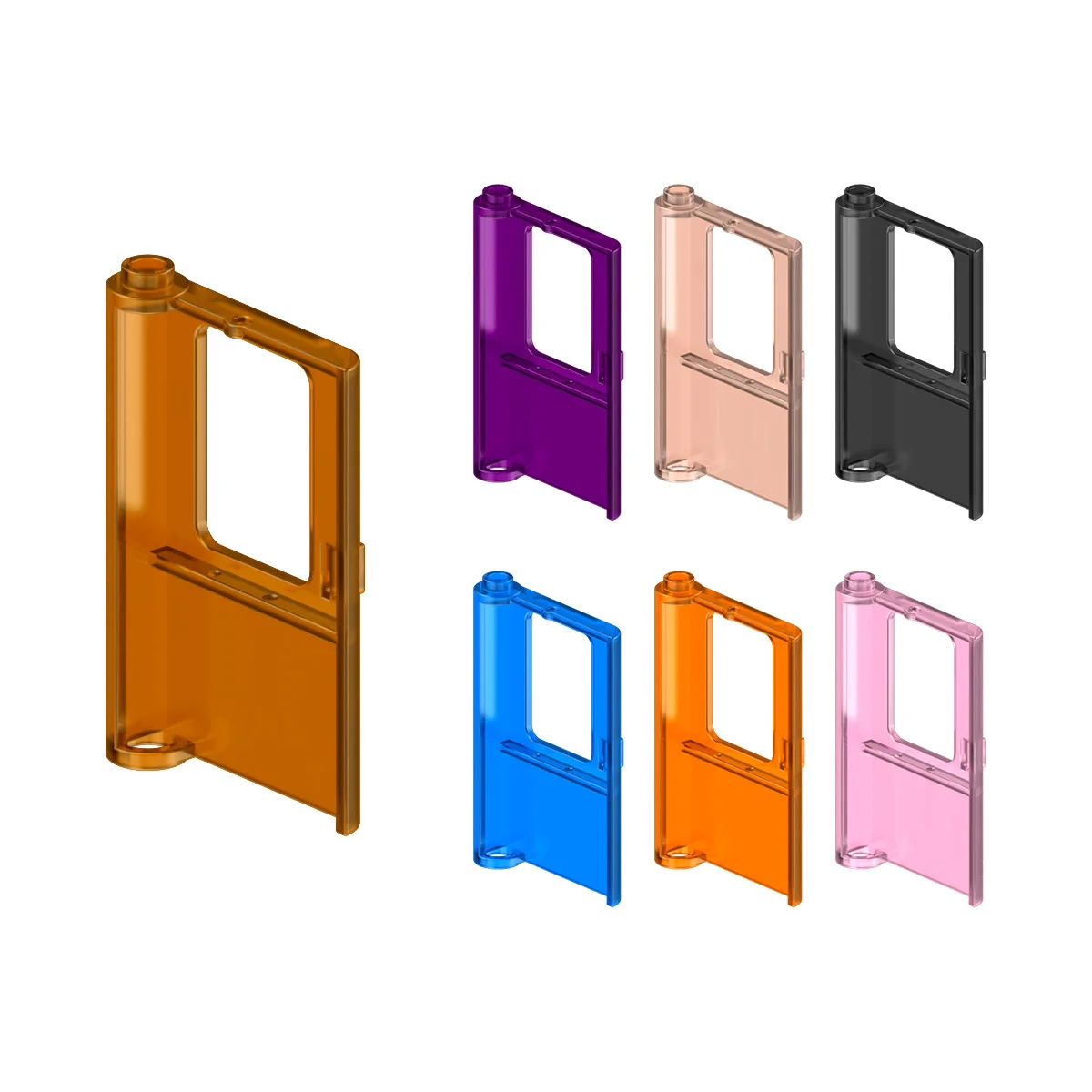 Assembly 1x4x5 Door Right with Thin Support Wholesale Small Particle Building Blocks M277 Compatible with Lego 4182