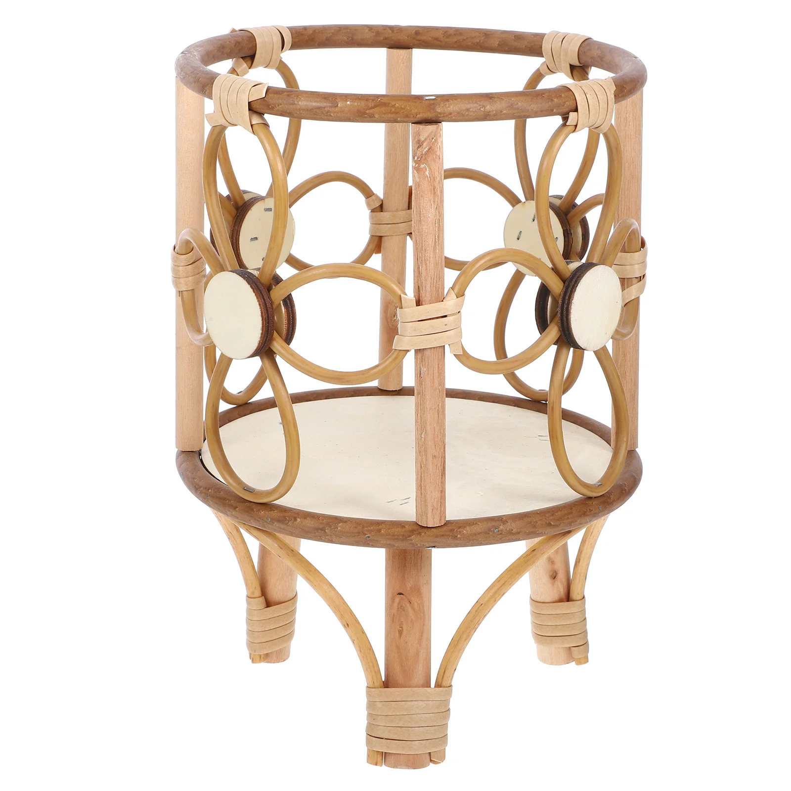 

Handwoven Rattan Plant Stand Wooden Flower Pot Holder Heavy Duty Indoor Balcony Decorative Planter Stand Rattan Planter Stands