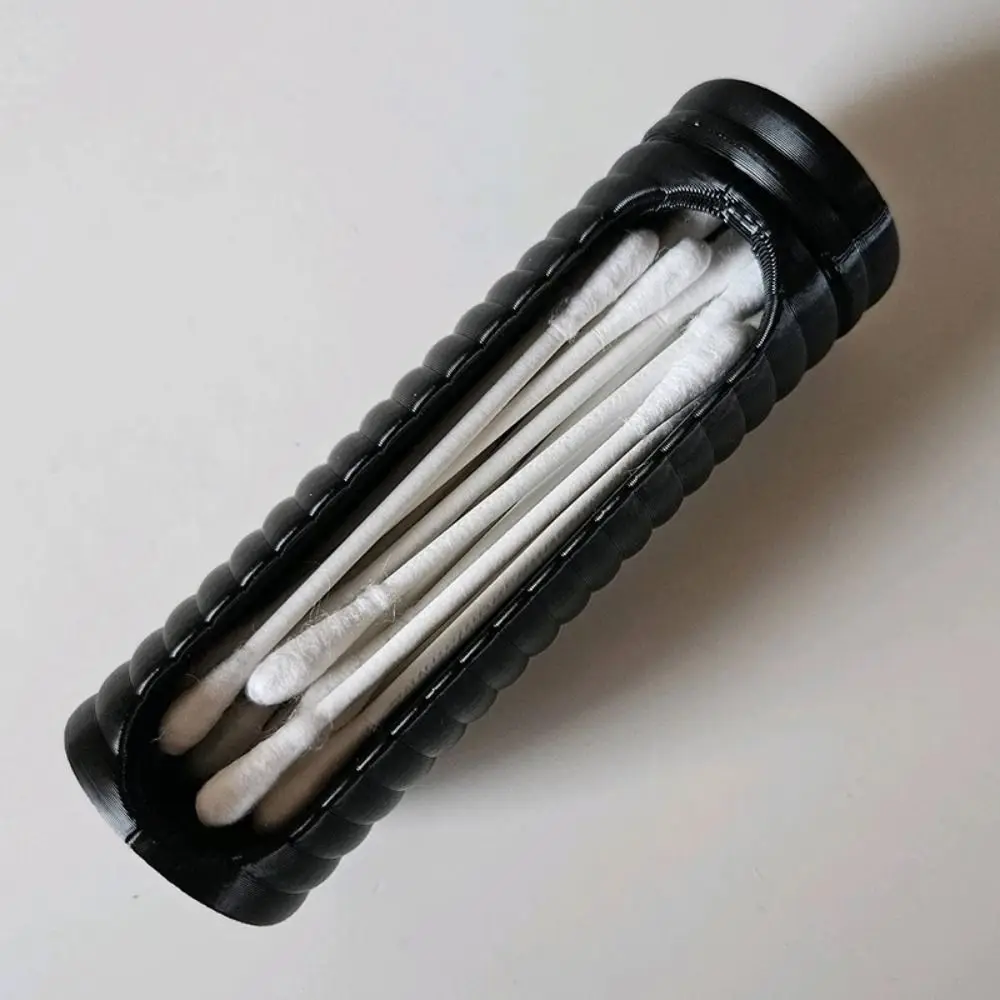Multi-functional 3D Printed Cotton Swabs Storage Box Rotatable Dust-proof Toothpicks Storage Box Plastic Swab Holder for Home