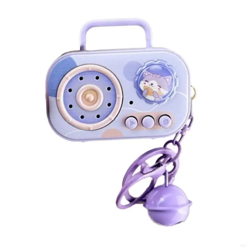 95AF Mini Music Recorder Keychain Cartoon Music Box Keychain With Recording And Playback Functions For Personalizations