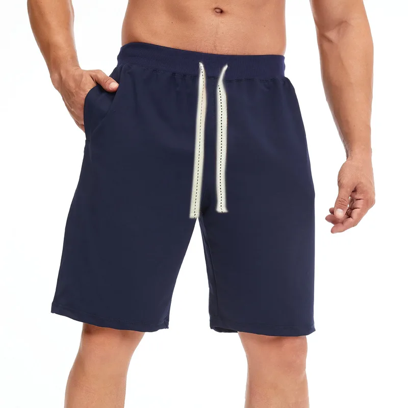 Shorts esportivos soltos para homens, calça casual, tamanho grande, moda verão, calças quartas, 2024