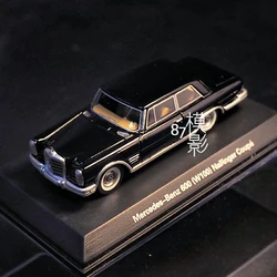 Diecast Car Model Simulação Benz 600 (W100) Carro retro clássico, Veículo Brinquedos Coleção Decoração, 1:87