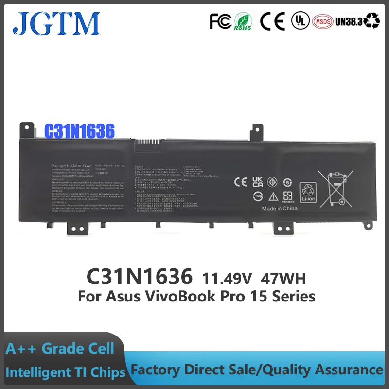 

JGTM C31N1636 Laptop Battery Replacement for Asus VivoBook Pro 15 N580V N580VD N580VN N580GD NX580V NX580VD NX580GD X580V X580VD