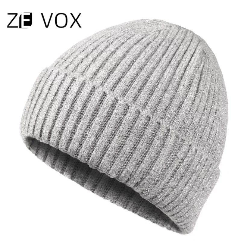 Men\'s Winter Hat 2023 Male Skullies Beanie Wool Single Layer Warm Black Knitted Hat for Women Thickened Ear Protection Windproof