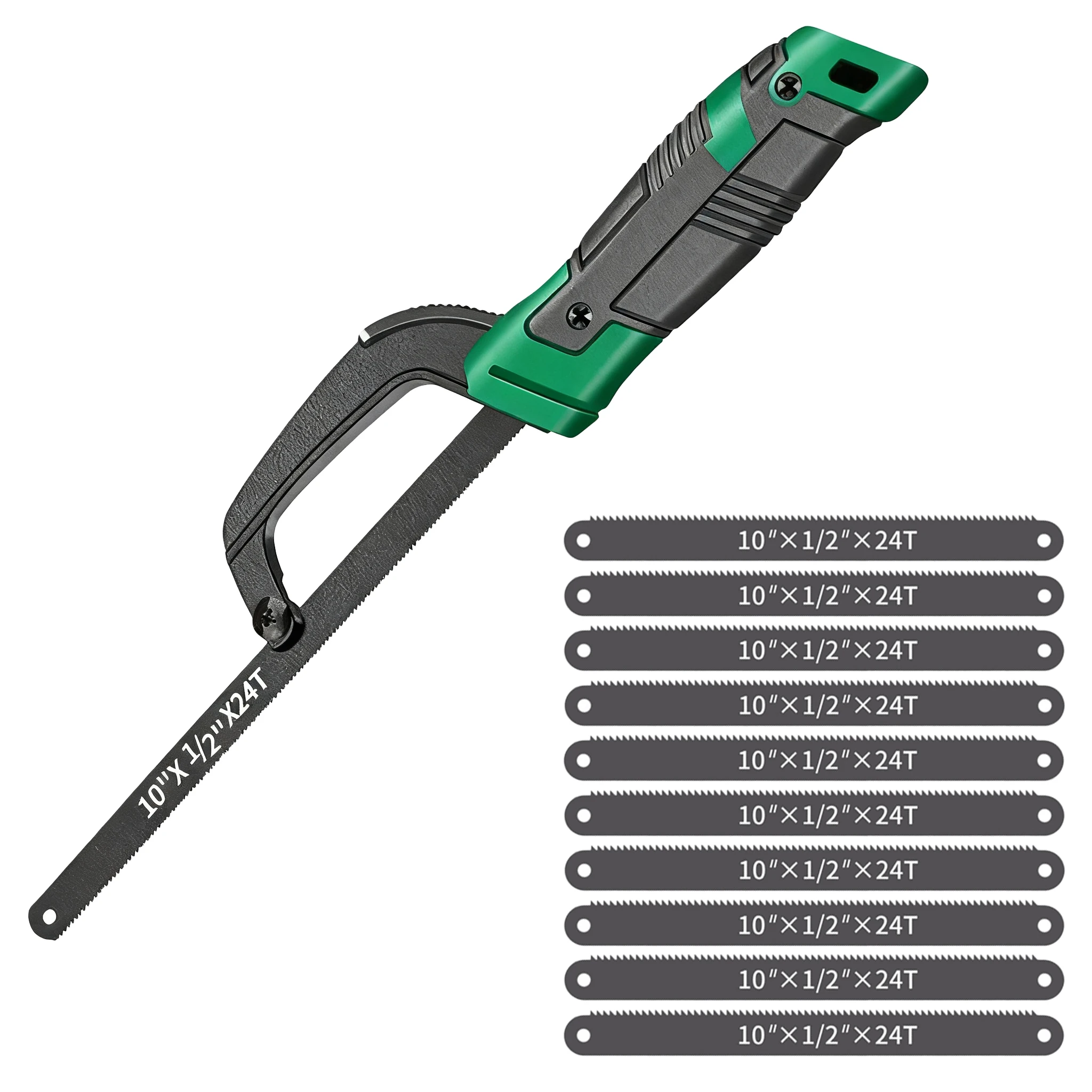 

Multi-Purpose Mini Hacksaw Set with 11pcs Saw Blades for Cutting Wood Plastic Metal Acrylic DIY Woodworking Tools