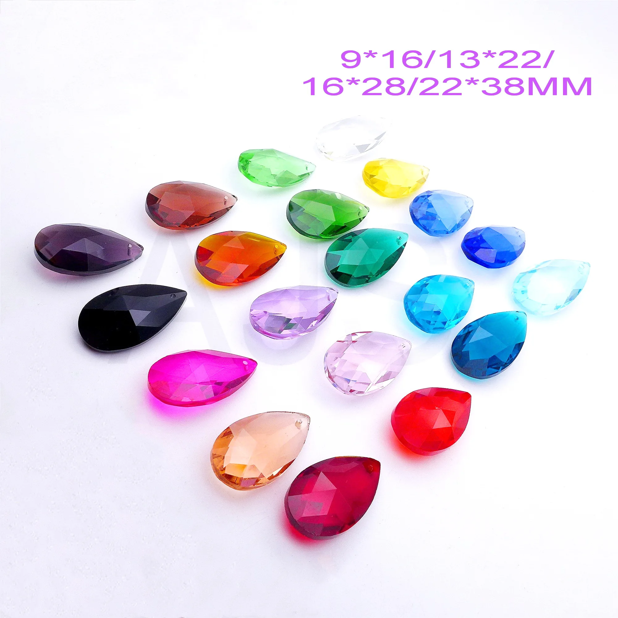 16/22/28/38MM Crystal Faceted 6106 Almond Pear Angle's TeardropPendants Jewelry Earrings Necklace Decoration AB Free Shipping