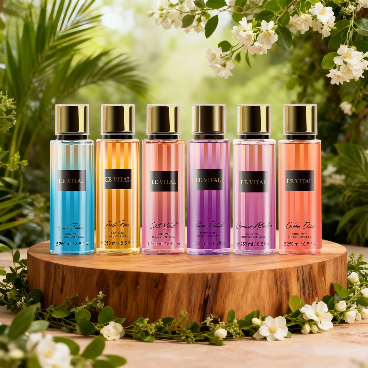

Women's Body & Hair Mist 8.4oz - 6 Fruity & Floral Scents, Spring/Summer Pheromone Fresh Fragrance Spray Perfume
