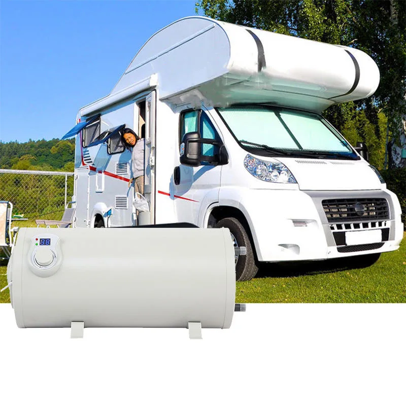 DC mini water storage type small kitchen treasure RV electric water heater with exhaust treatment integrated