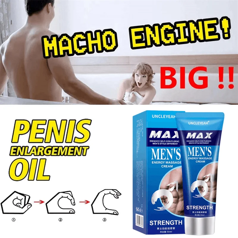 Big Dick XXL Penis Enlargement Cream Sex Gel 50ml Increase Size Male Delay Erection Cream for Men Growth Thicken Adult Products