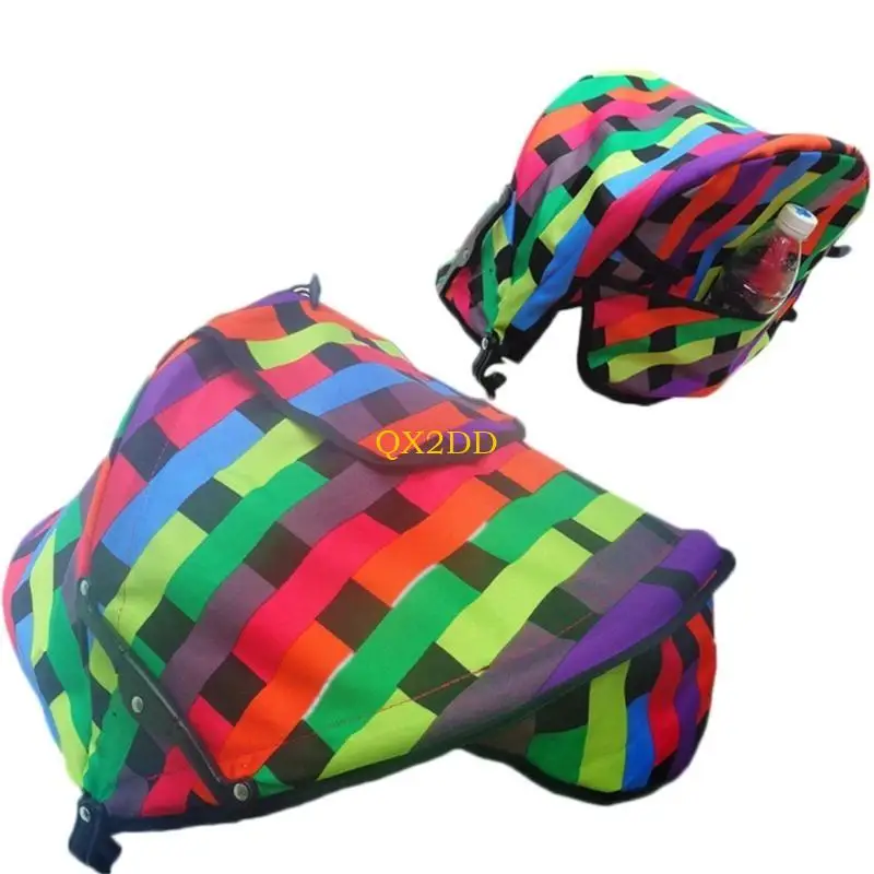 QX2D Sun Protective Strollers Sunshades Cover Pram Sun Shade Canopys Tear Resistance Strollers Thickened Windproof Rain Cover