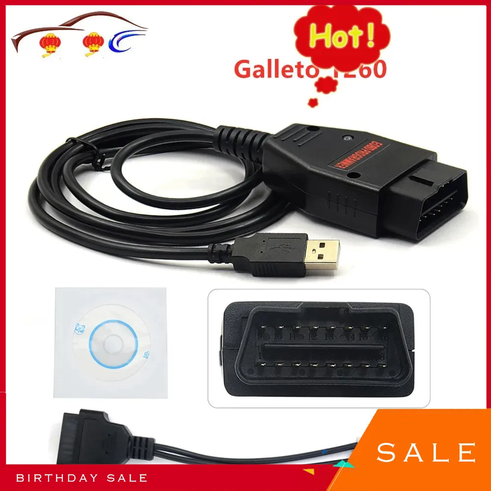 New Galleto 1260 EOBD2 Diagnostic Interface Galletto 1260 Interface EOBD Tuning Tools ECU Flasher