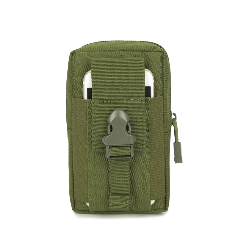 New Arrival Men Green Tactical Molle Belt Bag Phone Pocket Military Waist Fanny Pack Running Pouch Travel Camping Bags Soft Back