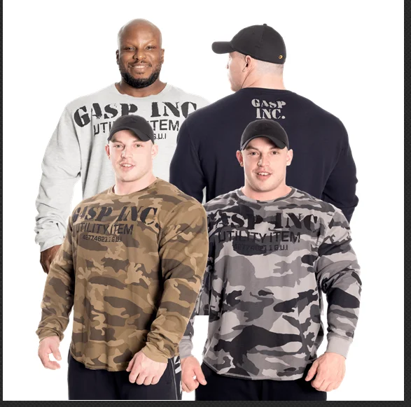 

Свободная футболка с длинным рукавом из чистого хлопка для фитнеса и тренировок, дышащая спортивная одежда, повседневная майка для спортзала для мужчин и женщин