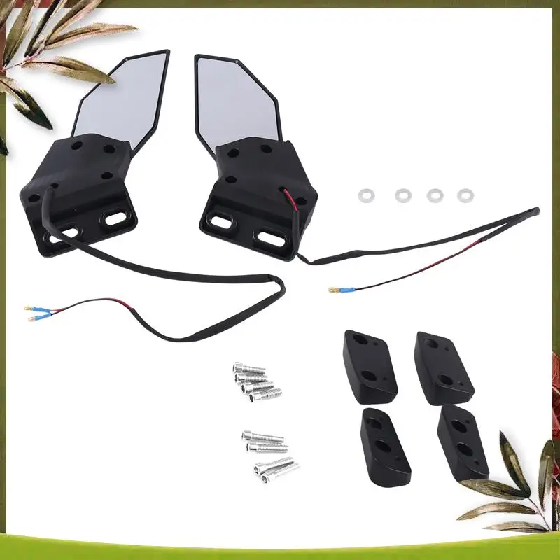 

NEW 1 Pair Motorcycle Rearview Mirror Amber Light For KAWASAKI NINJA ZX6R ZX10R ZX12R