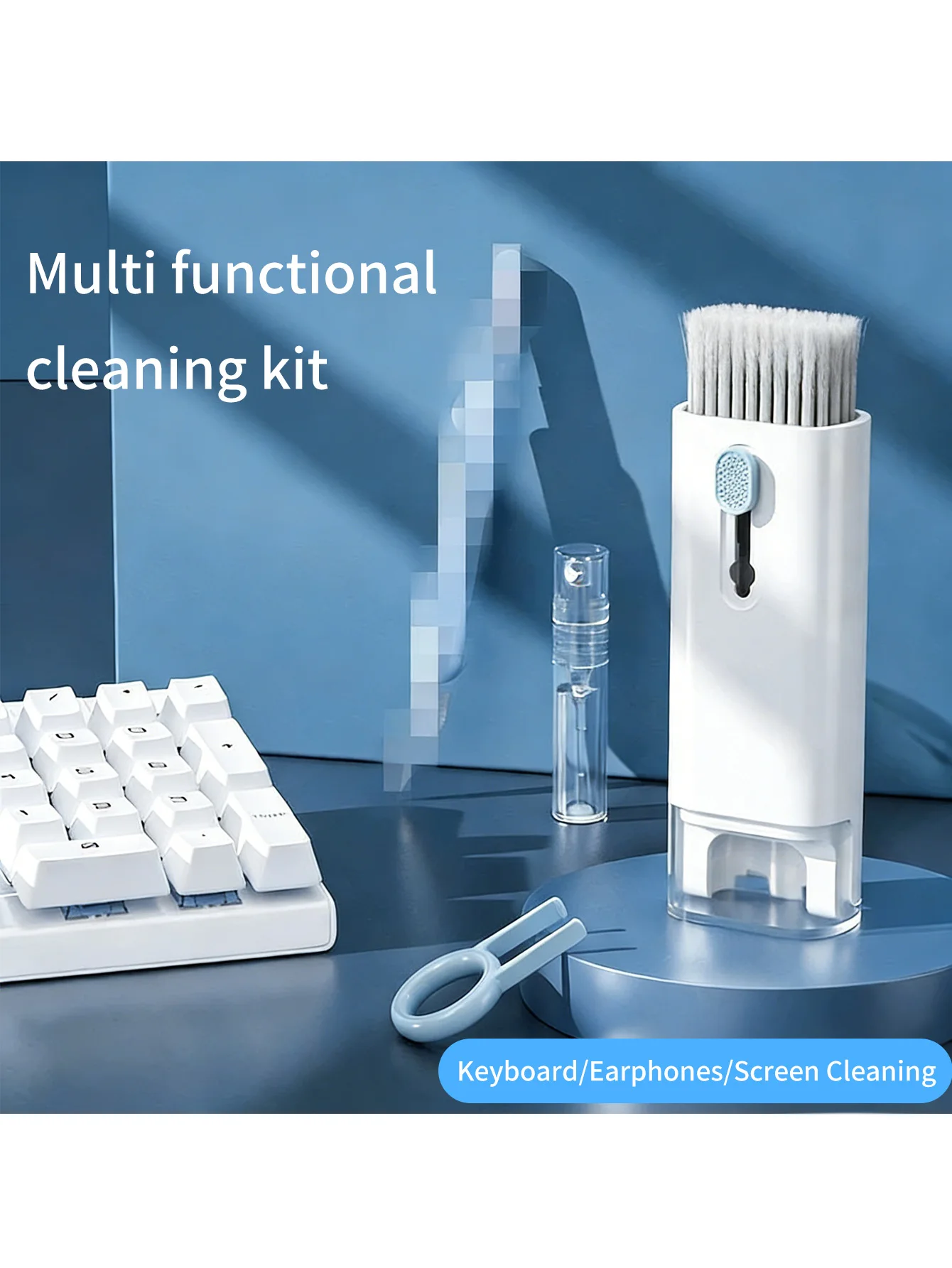 7-in-1 Multifunctional Computer Keyboard Cleaning Brush Set, Bluetooth Headphone Cleaner, Mobile Phone Screen Dust Removal, Key