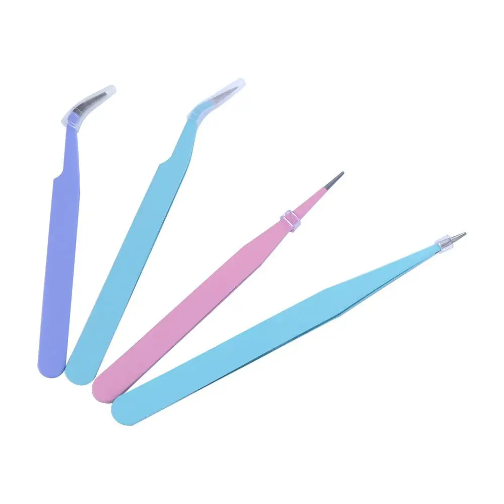 Ferramentas de reparo diário accessorise ferramenta de colheita de aço inoxidável fita adesivo ferramenta pinças de unhas macaron cor pinça pinça
