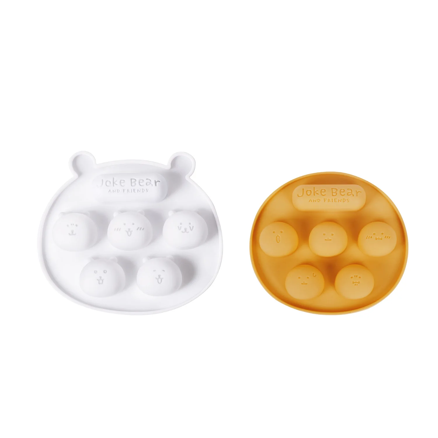 Cute Joke Bear Silicone Ice Cube Tray With Lid Storage Box Kitchen Mold Funny Face Character Ice Maker Gift for Boys Girls Fans view 5