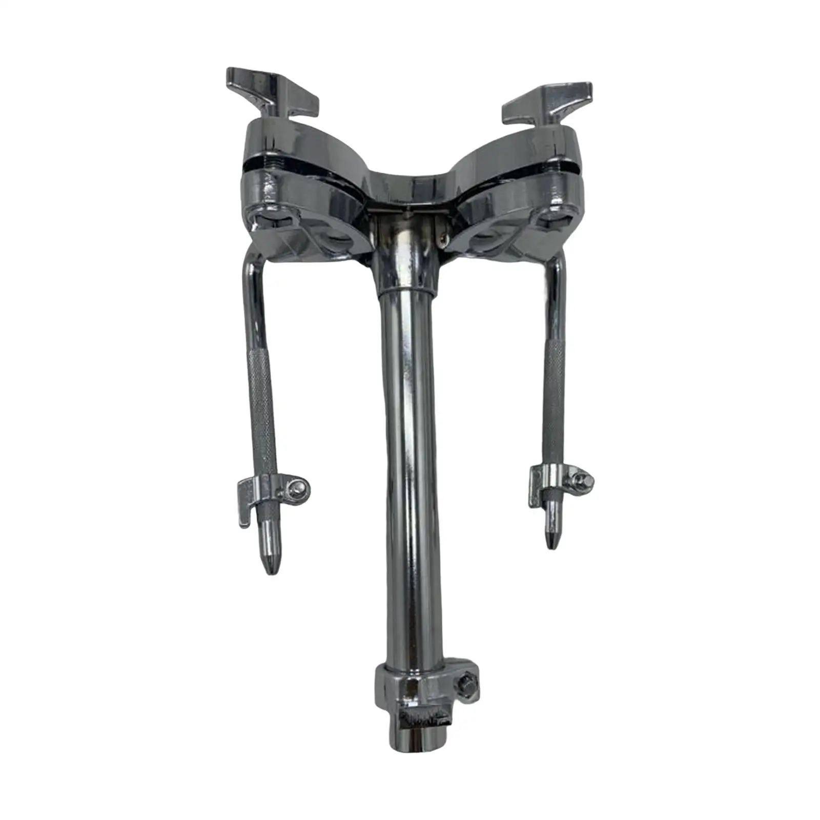 Double Tom Holder Metal Drum Parts Instrument Replaces Parts Sturdy Tom Arm Mount Support for Bass Drum Set Tom Drum Spare Part