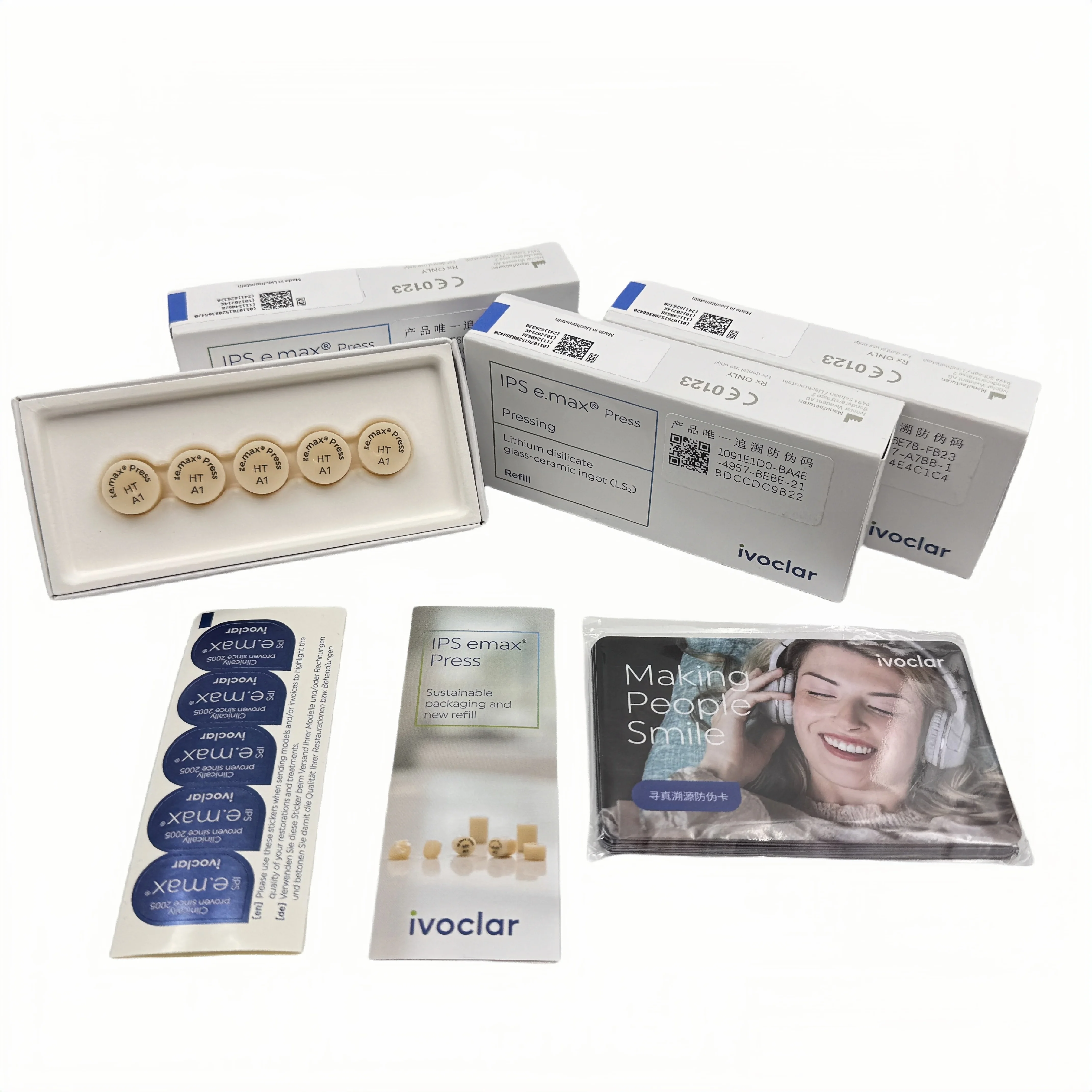 IPS Press Lithium Disilicate Glass-Ceramic Ingots Manual Dental Consumables