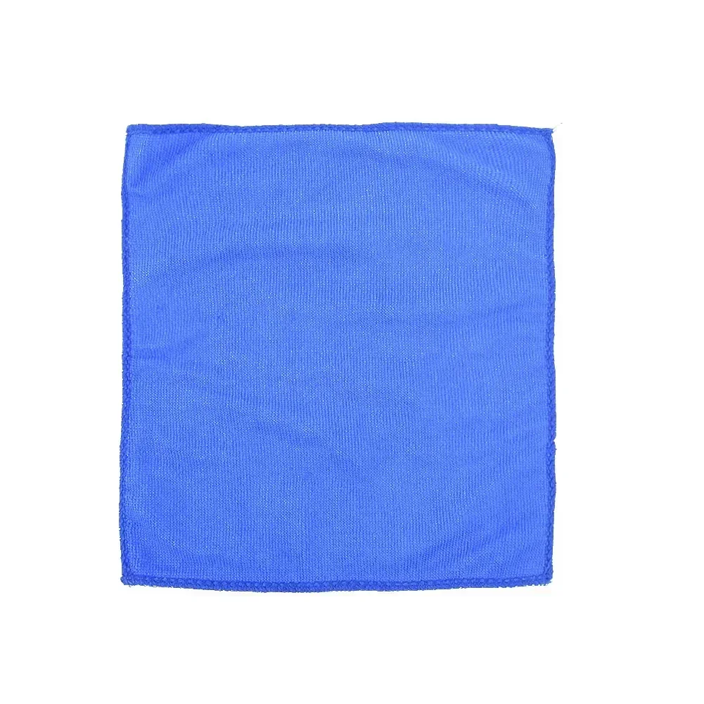 10pcs Microfiber Towel Kitchen Wash Auto Car Home Cleaning Wash Clean Cloth 28*26cm Blue Car Cleaning Towels Cleaning Tools