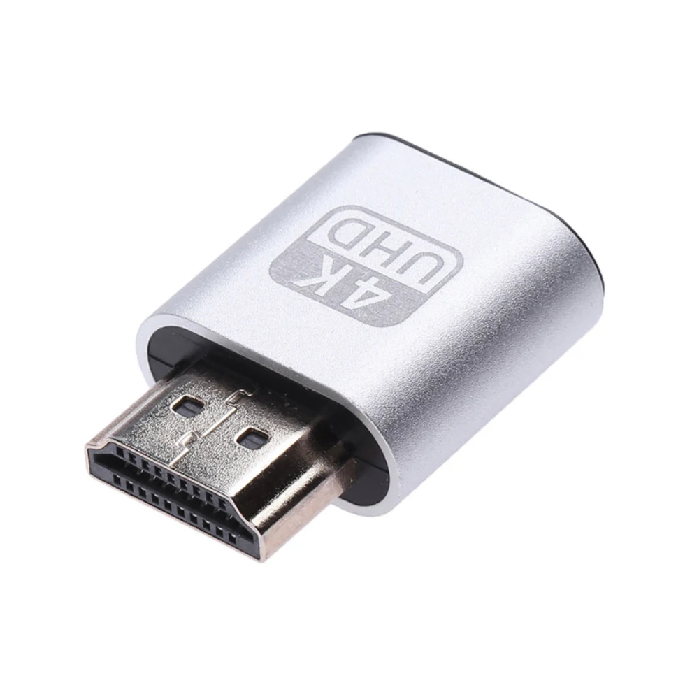 HDMI-Compatible Virtual Display 4K DDC EDID Dummy Plug EDID Display Emulator Adapter Support 1920x1080P For Video