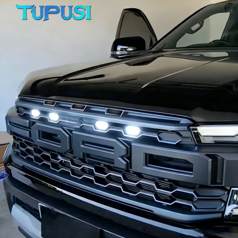 White LED FRONT GRILLE LIGHT LAMP & Daytime Running Light Kit for Ford Ranger Lariat Raptor T9 2022-2025 LED Lighting DRL Board view 6