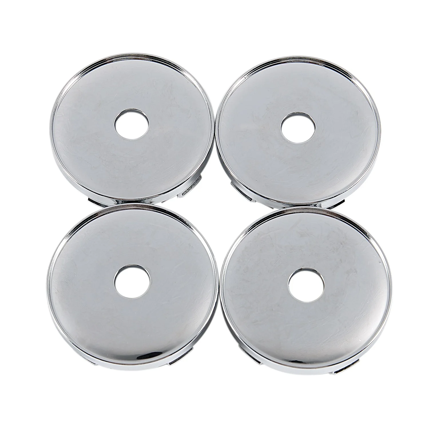 Set Of 4 Chrome Wheel Center Hub Cap Universal Car Plastic 60mm Tyre Trims