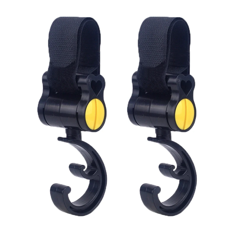 2PCS/set Pram Hook Multifunctional 360 Degree Rotating Hanger Shopping Cart Car Seats Hooks Baby Stroller Accessories